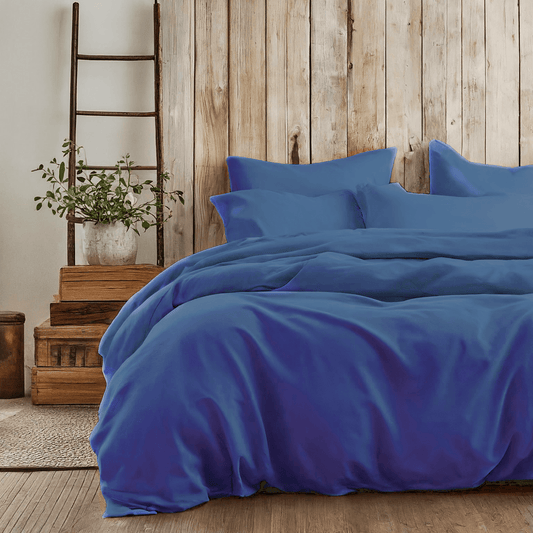 Polyester Ocean Blue Duvet Cover Set for Comfortable Rest