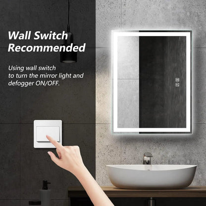 Deluxe Center Glow LED Bathroom Mirror with Anti-Fog, Large Sizes – view 5