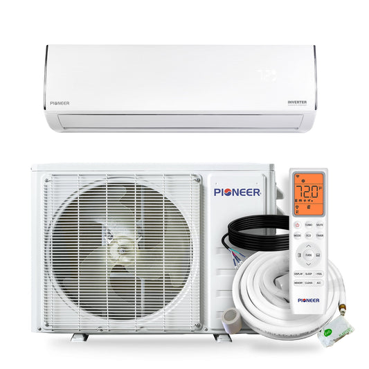 Pioneer Diamante Essenza 17,000 BTU 17 SEER2 230V High-Wall Ductless Mini-Split Air Conditioner Inverter Heat Pump with 16 Ft. Kit