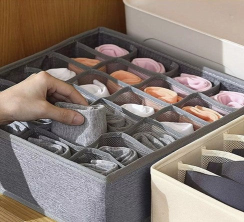 Foldable Fabric Drawer Organizer with Mesh Interior, 12 x 12 Inch – view 2