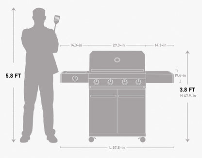 Monument Eminence 425 Fortified Propane Gas Grill with Infrared Burners – view 12