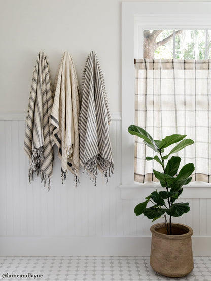 Titus Santuklu Hand Woven Cotton Linen Towel, Bath and Hand Sizes – view 11