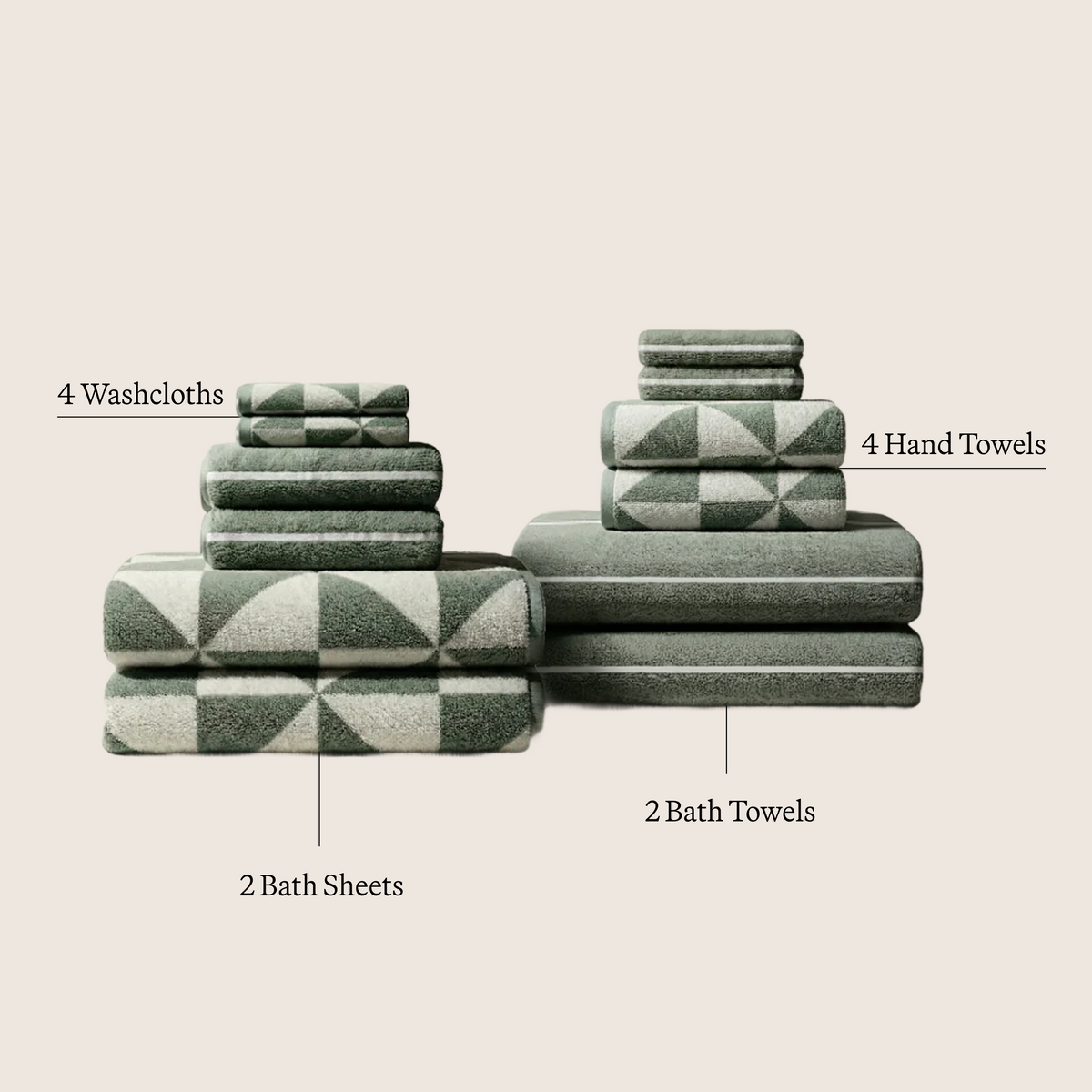 Deia Australian Cotton Bath Towels, 600 GSM Plush Towels and Sets – view 39