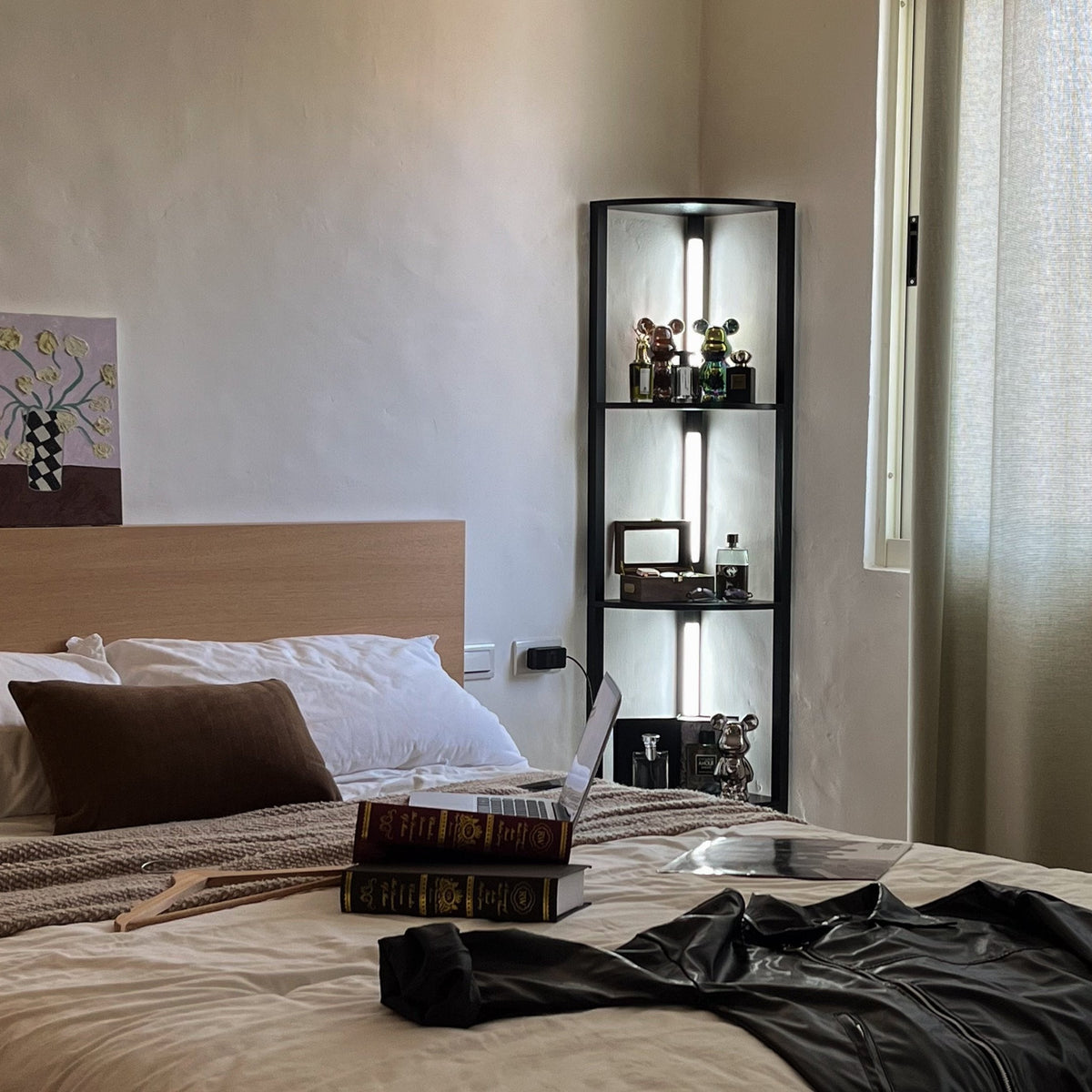 Fancy Edge PRO LED Corner Display Shelf with App and Remote, Black – view 4