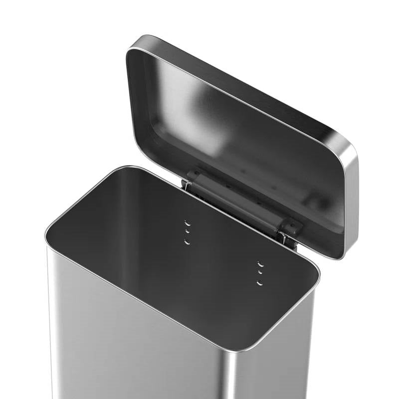 20-Gallon Stainless Steel Kitchen Trash Can with Soft-Close Step Lid – view 2