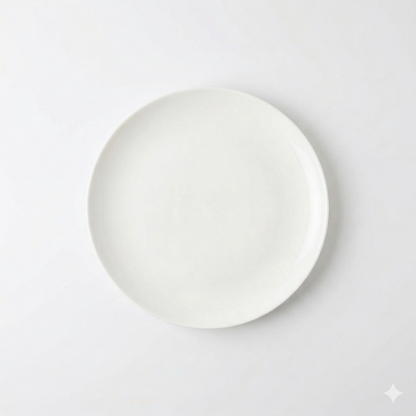 Fine Bone China Bread and Butter Plates, White, Set of 4