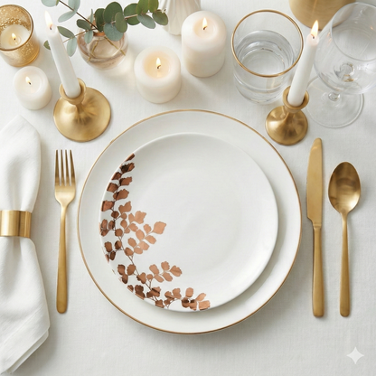Gold Filigree Porcelain Accent Plates, Set of 4 – view 2