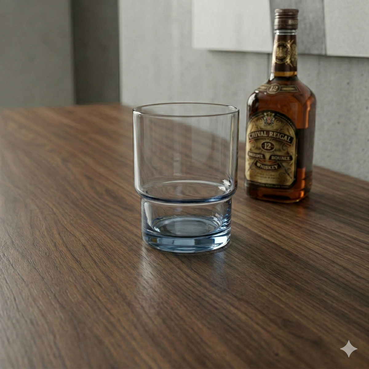 Blue-Tinted Lead-Free Glass Tumblers, Set of Four – view 3