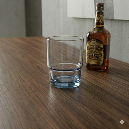 Blue-Tinted Lead-Free Glass Tumblers, Set of Four – view 3