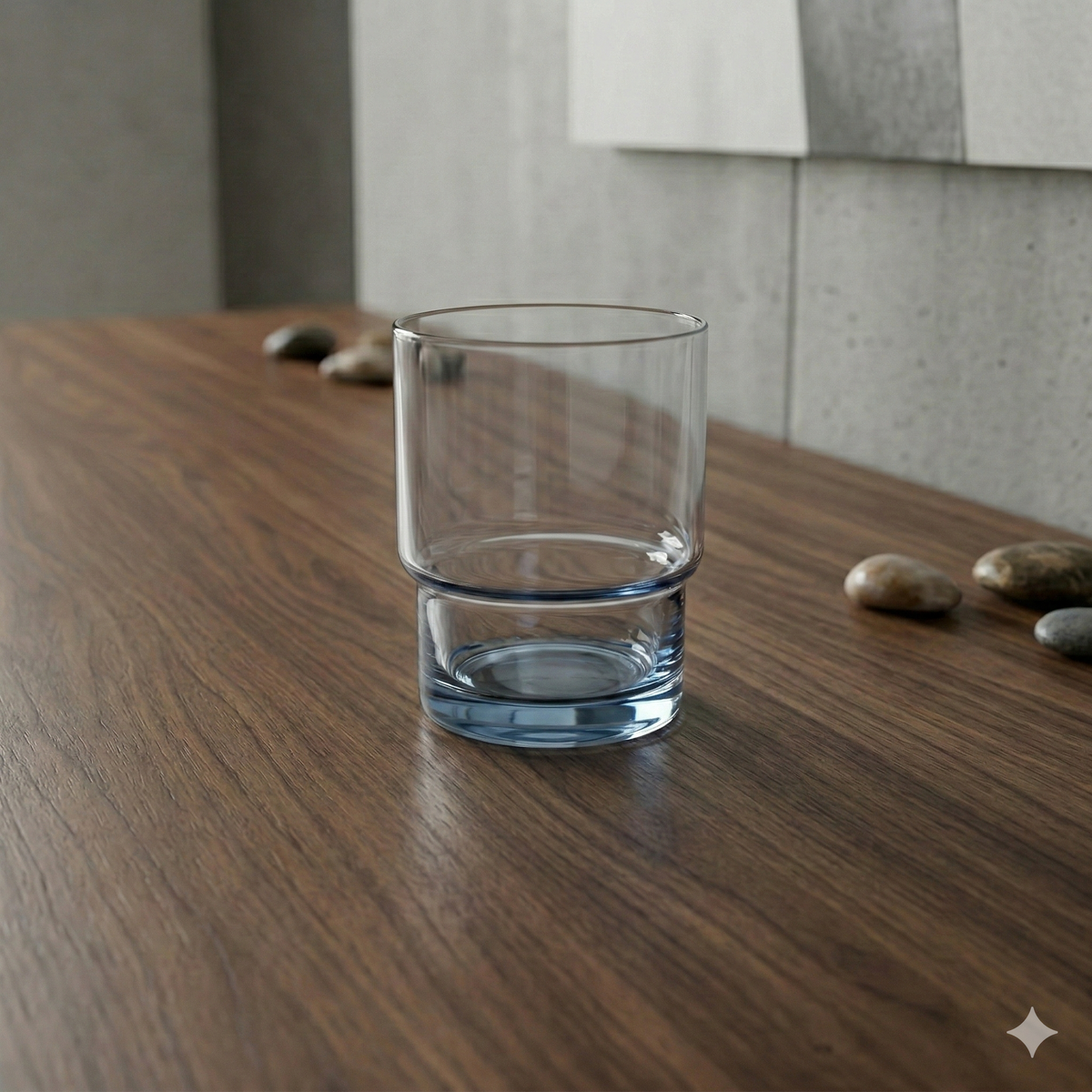 Blue-Tinted Lead-Free Glass Tumblers, Set of Four – view 2