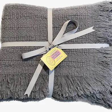 100% Cotton Fringed Throw Blanket, 52 x 65 Inch – view 9