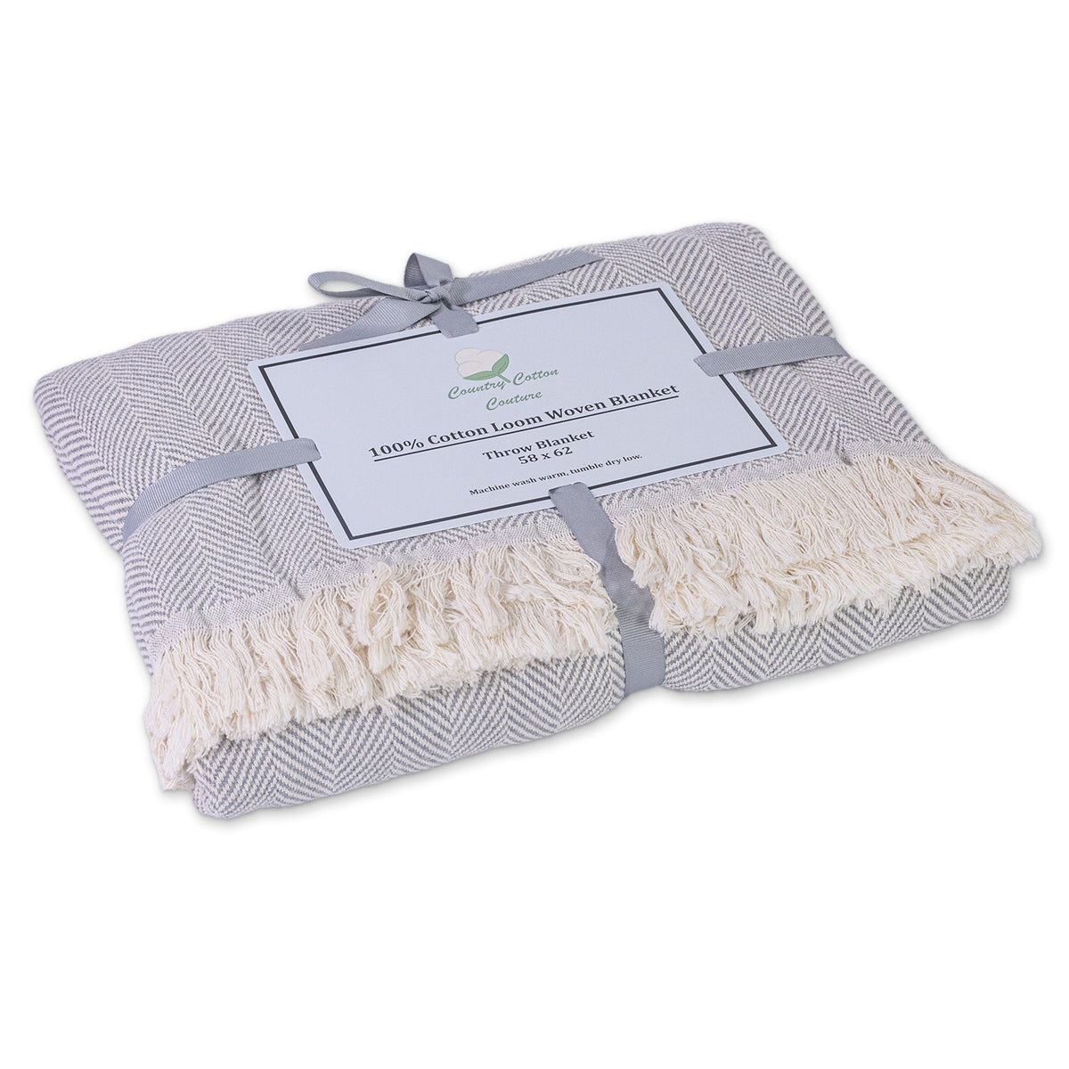 100% Cotton Patterned Throw Blanket, Large 58 x 62 Inch – view 11