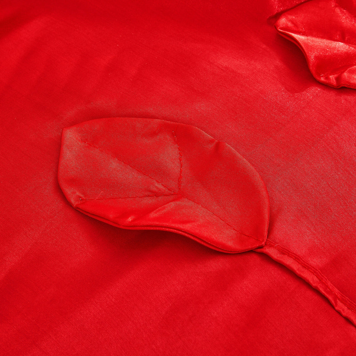 Romantic Red Rose Satin Ruffle Victorian Glam Comforter Set – view 12
