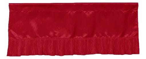 Bright Red Satin Ruffled Edge Window Valance, 18 x 52 Inches – view 3