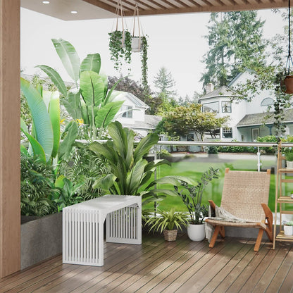 Solid Wood Grille Bench for Entryway, Patio and Indoor Spaces – view 14