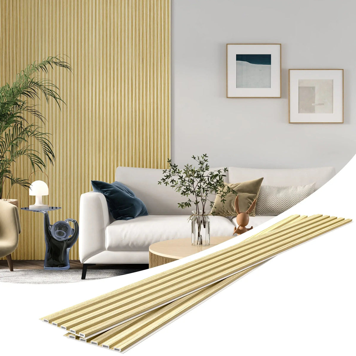 48 x 6 Inch WPC Slat Wall Panels, 16 Pack – Wood Finish Composite – view 29