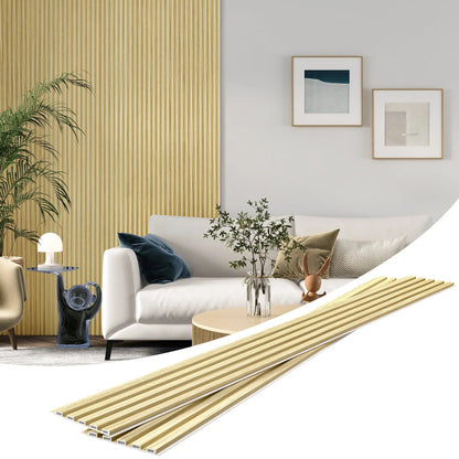 48 x 6 Inch WPC Slat Wall Panels, 16 Pack – Wood Finish Composite – view 29