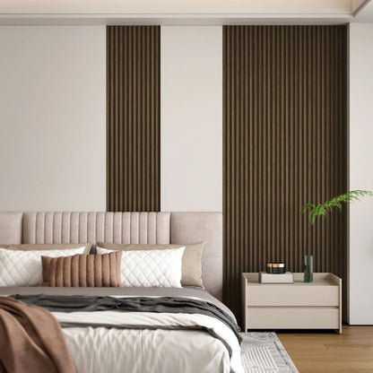 48 x 6 Inch WPC Slat Wall Panels, 16 Pack – Wood Finish Composite – view 4