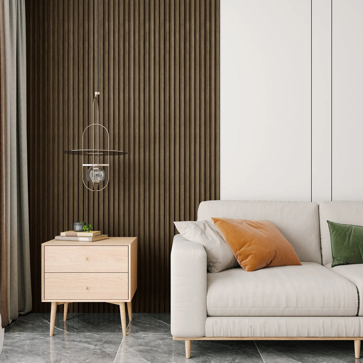 48 x 6 Inch WPC Slat Wall Panels, 16 Pack – Wood Finish Composite – view 6