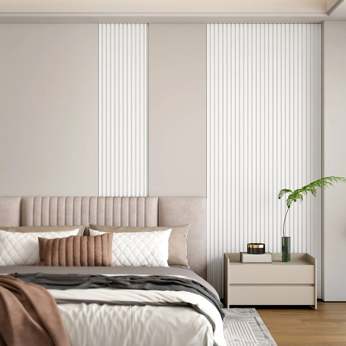 48 x 6 Inch WPC Slat Wall Panels, 16 Pack – Wood Finish Composite – view 19