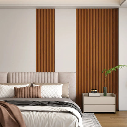 48 x 6 Inch WPC Slat Wall Panels, 16 Pack – Wood Finish Composite – view 26