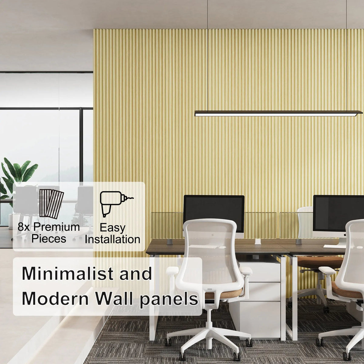48 x 6 Inch WPC Slat Wall Panels, 16 Pack – Wood Finish Composite – view 30