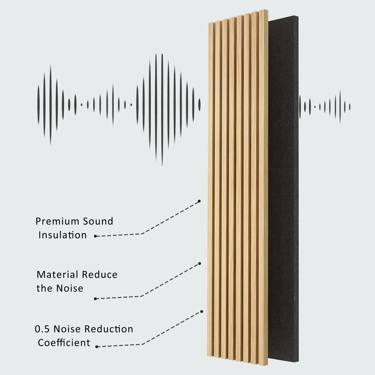 Acoustic Solid Wood Slat Wall Panels, 2 Per Box – Wholesale – view 5
