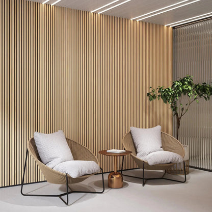 Acoustic Solid Wood Slat Wall Panels, 2 Panels Per Box – view 9