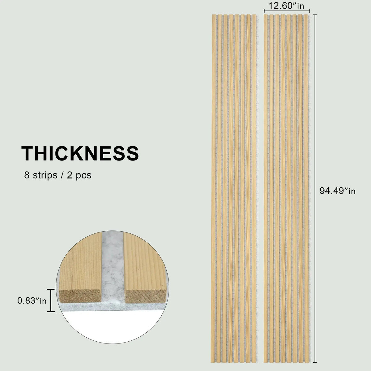 Acoustic Solid Wood Slat Wall Panels, 2 Panels Per Box – view 35