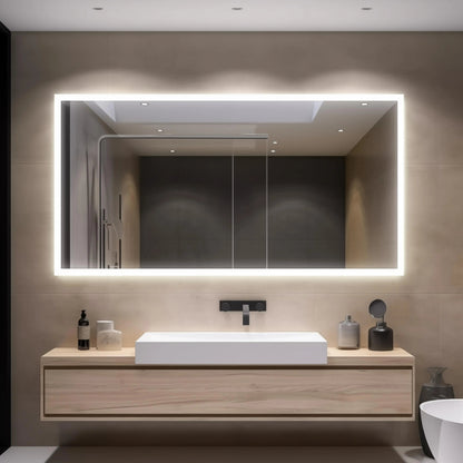 Deluxe Edge Glow LED Bathroom Mirror with Anti-Fog, Large Sizes – view 2