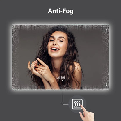 Deluxe Edge Glow LED Bathroom Mirror with Anti-Fog, Large Sizes – view 5