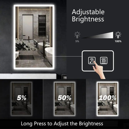 Deluxe Edge Glow LED Bathroom Mirror with Anti-Fog, Large Sizes – view 7