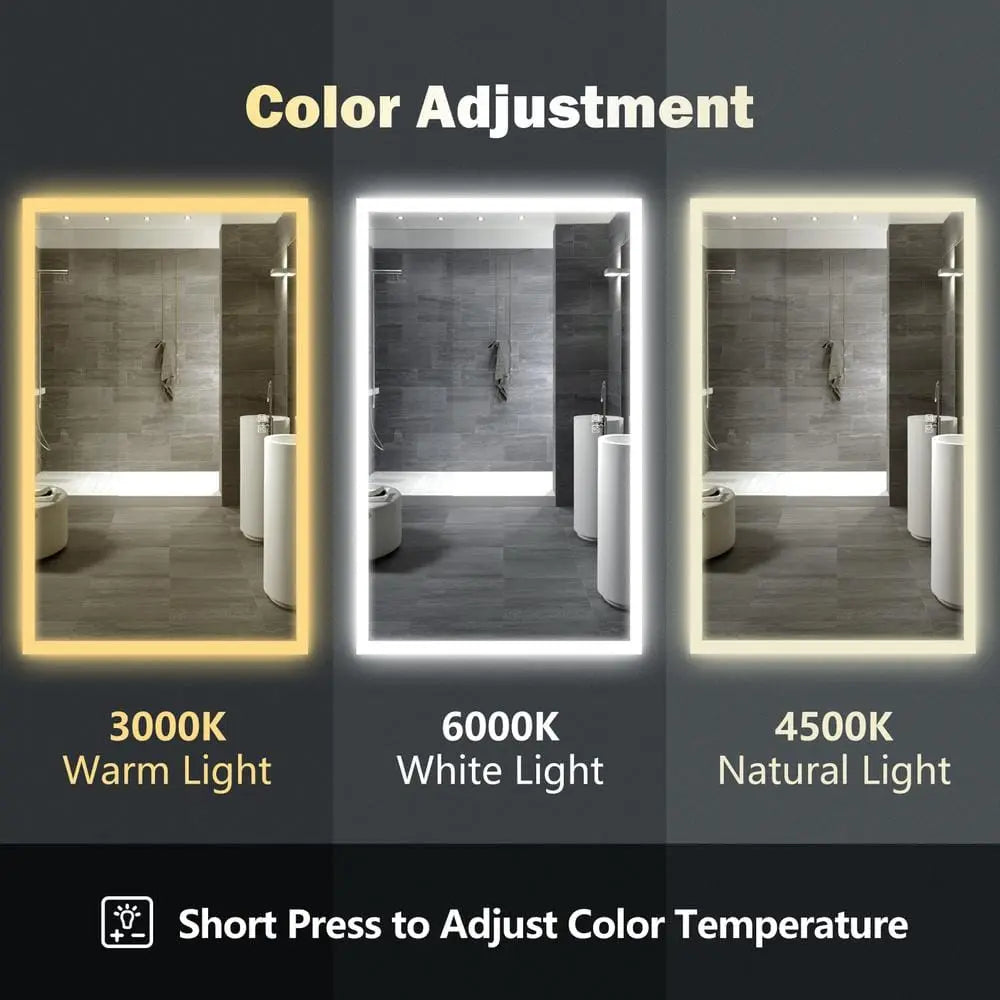 Deluxe Edge Glow LED Bathroom Mirror with Anti-Fog, Large Sizes – view 9