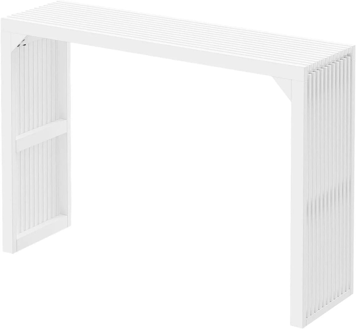 35" Wood Grille Dining Bench for Entryway, Kitchen and Living Room – view 59