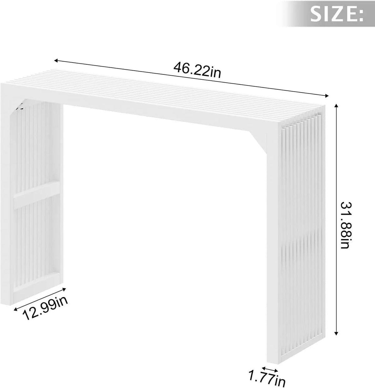 35" Wood Grille Dining Bench for Entryway, Kitchen and Living Room – view 61