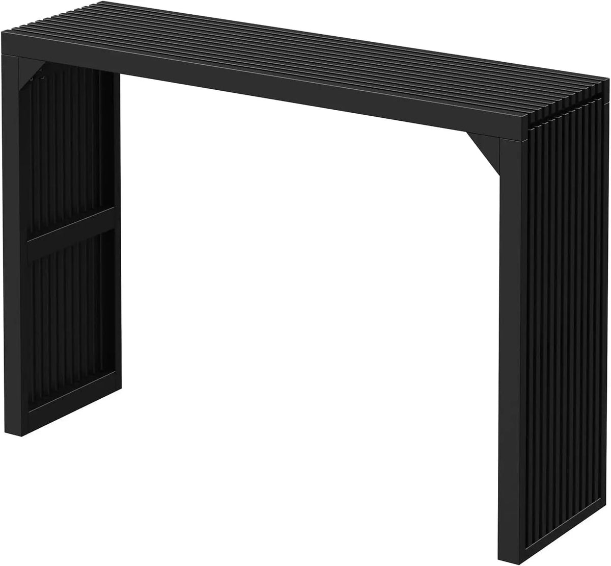 35" Wood Grille Dining Bench for Entryway, Kitchen and Living Room – view 66