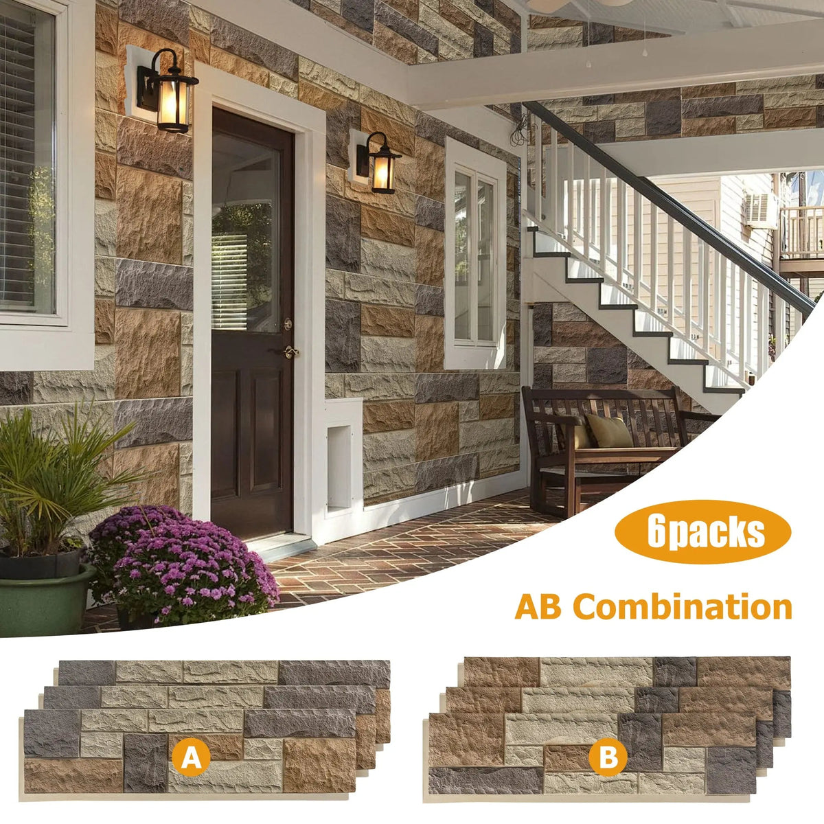 Faux Stone Wall Siding Panel – PU Stone Veneer for Interior and Exterior – view 9