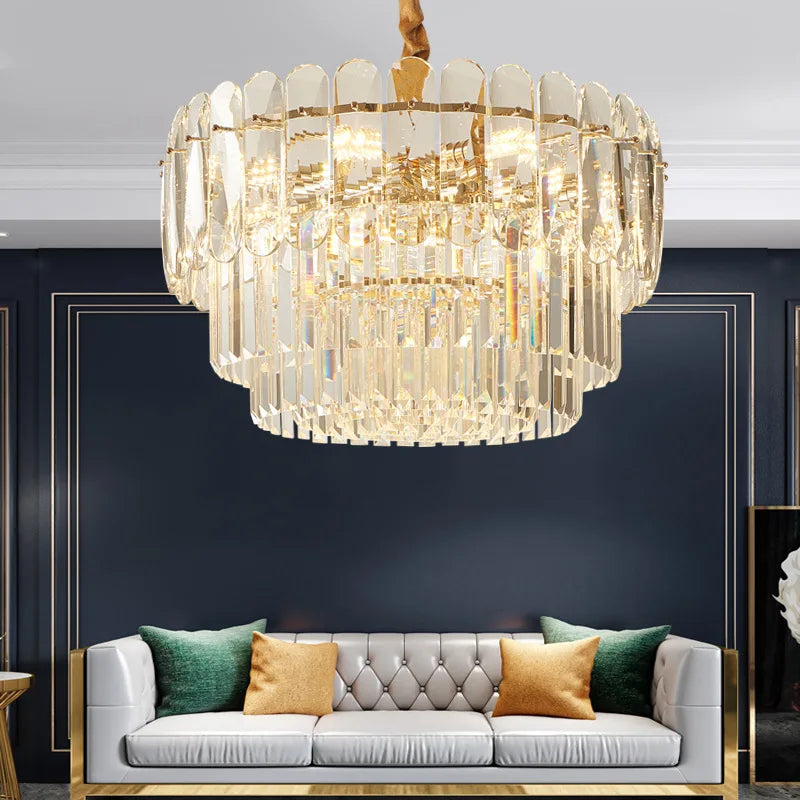 Nordic Gold Crystal LED Pendant Chandelier for Kitchen Island – view 4