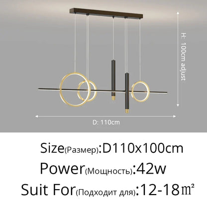 Contemporary LED Linear Pendant Light for Kitchen Island – view 13