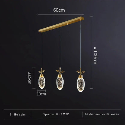 Modern Round Crystal Pendant Light for Dining Room and Bedroom – view 12
