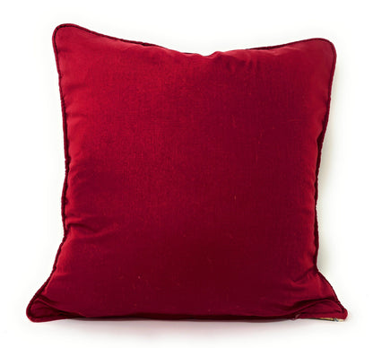 Elegant Burgundy Ornate Paisley Woven Tapestry Throw Pillow Cover – view 9