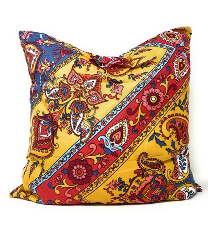 Mustard Paisley Chevron Polyester Cushion Covers, Set of 2, 18 x 18 – view 3
