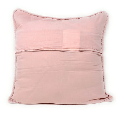 Blush Pink Stone Washed Cotton Euro Sham and Cushion Covers – view 6