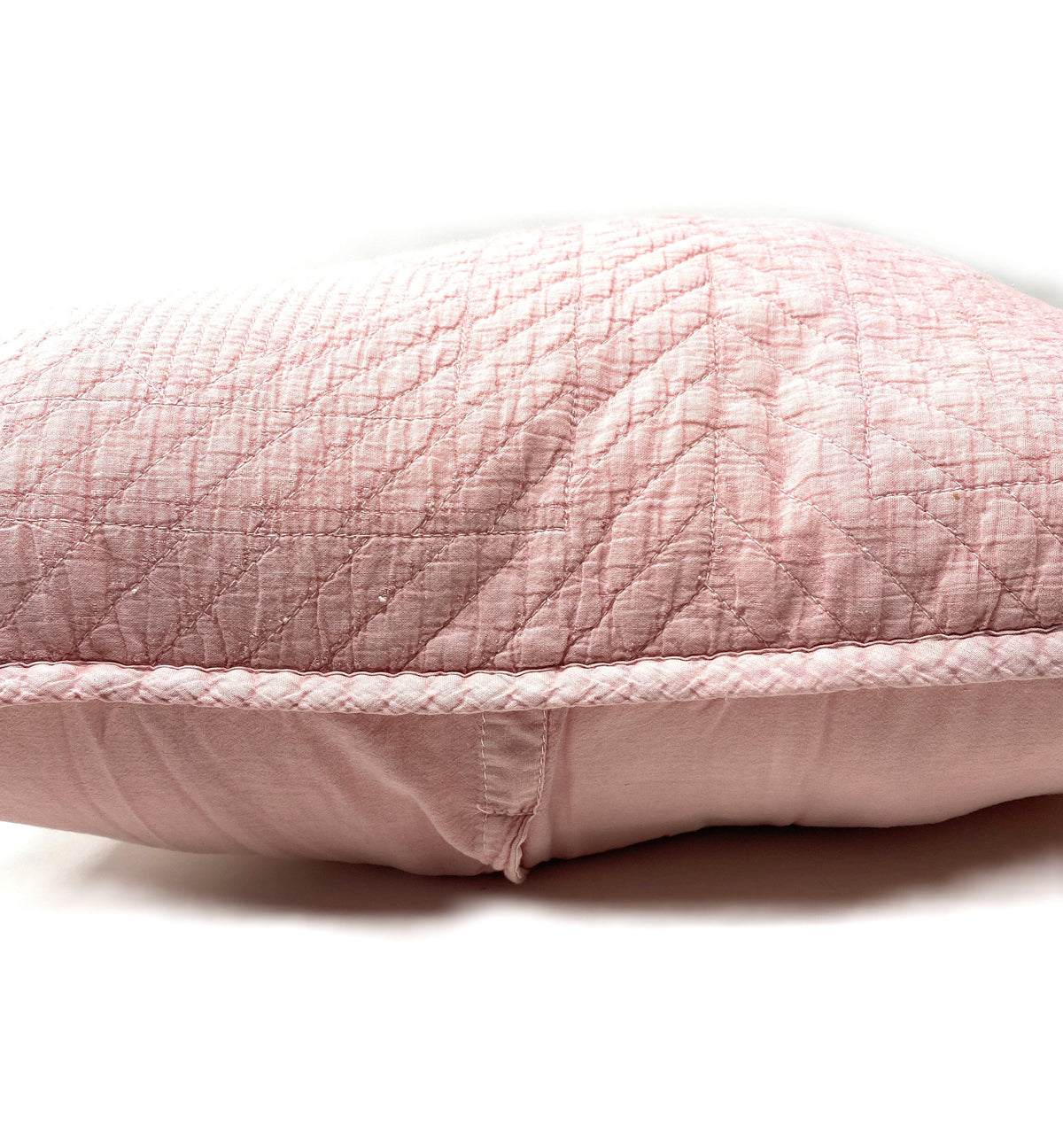 Blush Pink Stone Washed Cotton Euro Sham and Cushion Covers – view 4