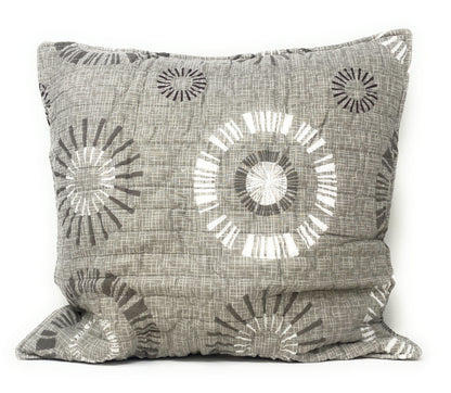 Taupe Beige Starburst Cotton Cushion Covers, Set of 2, 18 x 18 – view 2