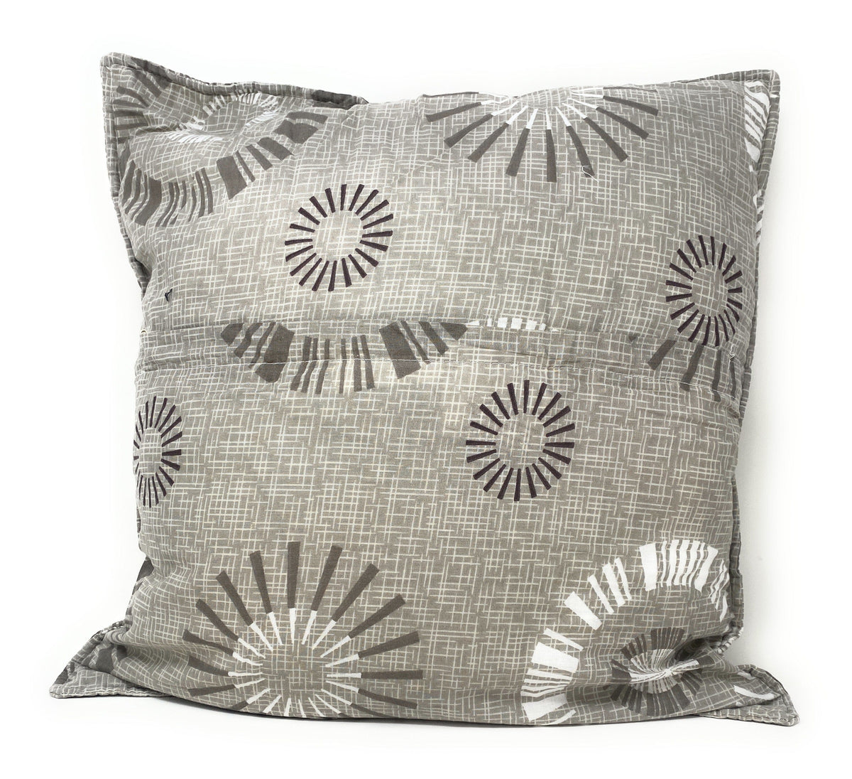 Taupe Beige Starburst Cotton Cushion Covers, Set of 2, 18 x 18 – view 4