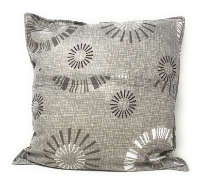 Taupe Beige Starburst Cotton Cushion Covers, Set of 2, 18 x 18 – view 4