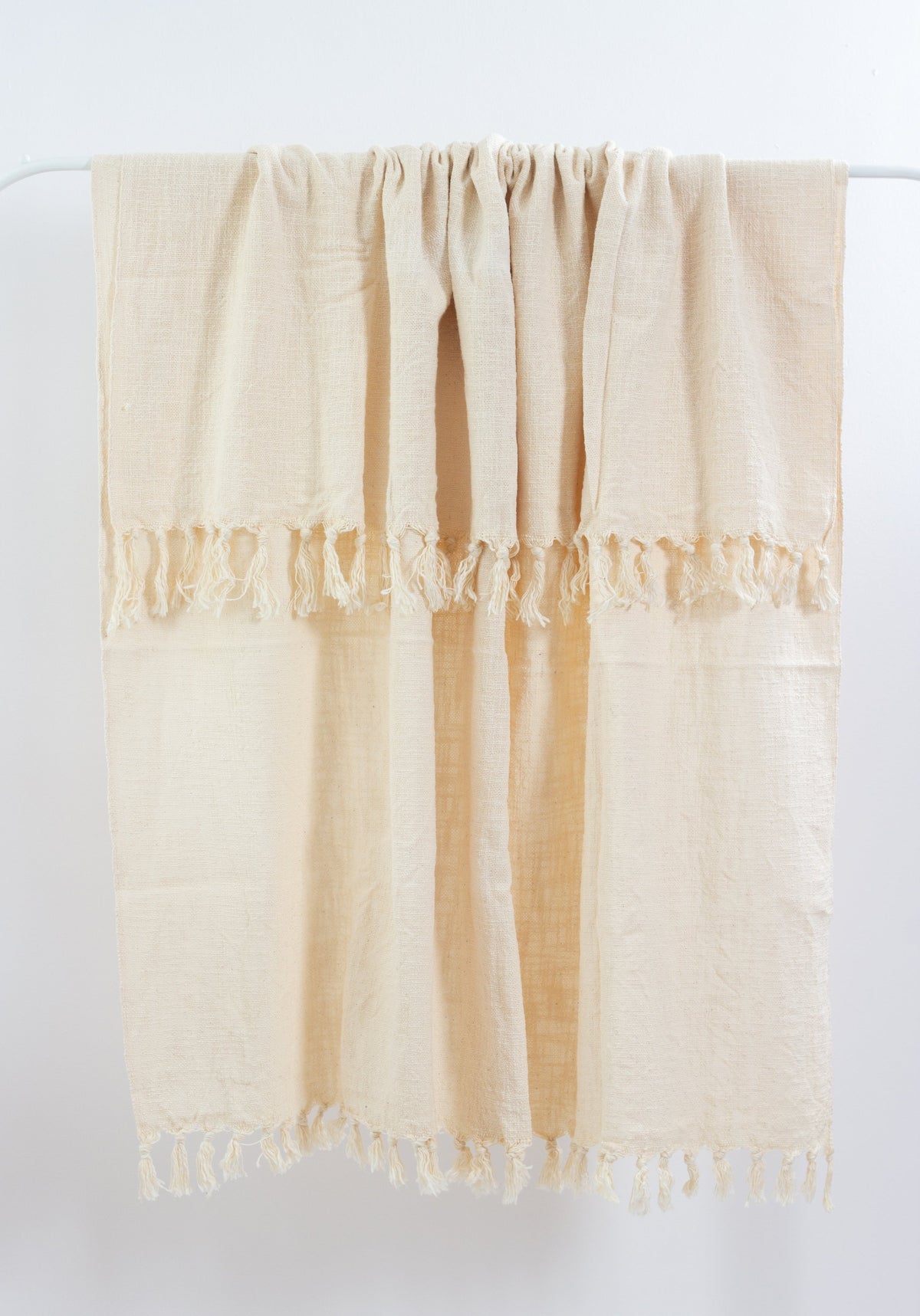 Pamuk Hand Woven Cotton Linen Bath Towel, 37 x 73 Inch, Made in Turkey – view 5
