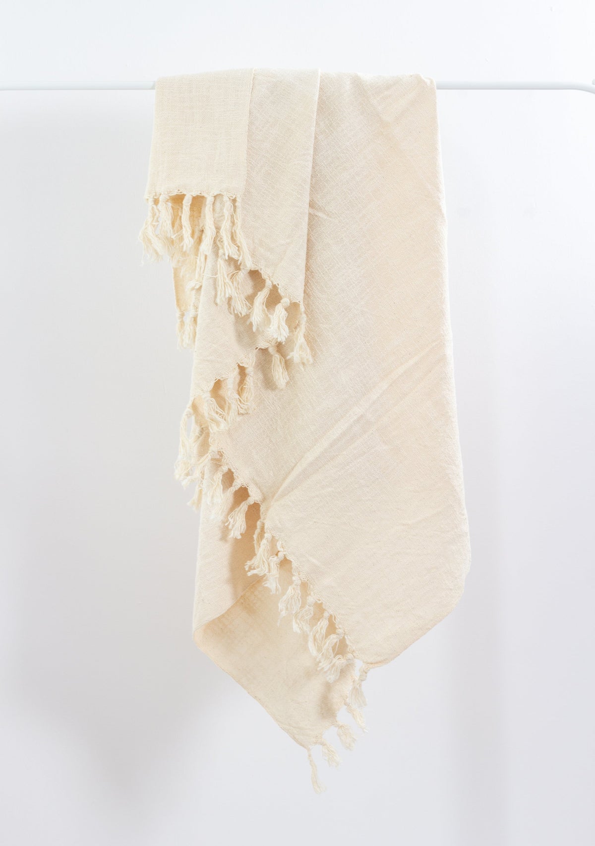 Pamuk Hand Woven Cotton Linen Bath Towel, 37 x 73 Inch, Made in Turkey – view 3