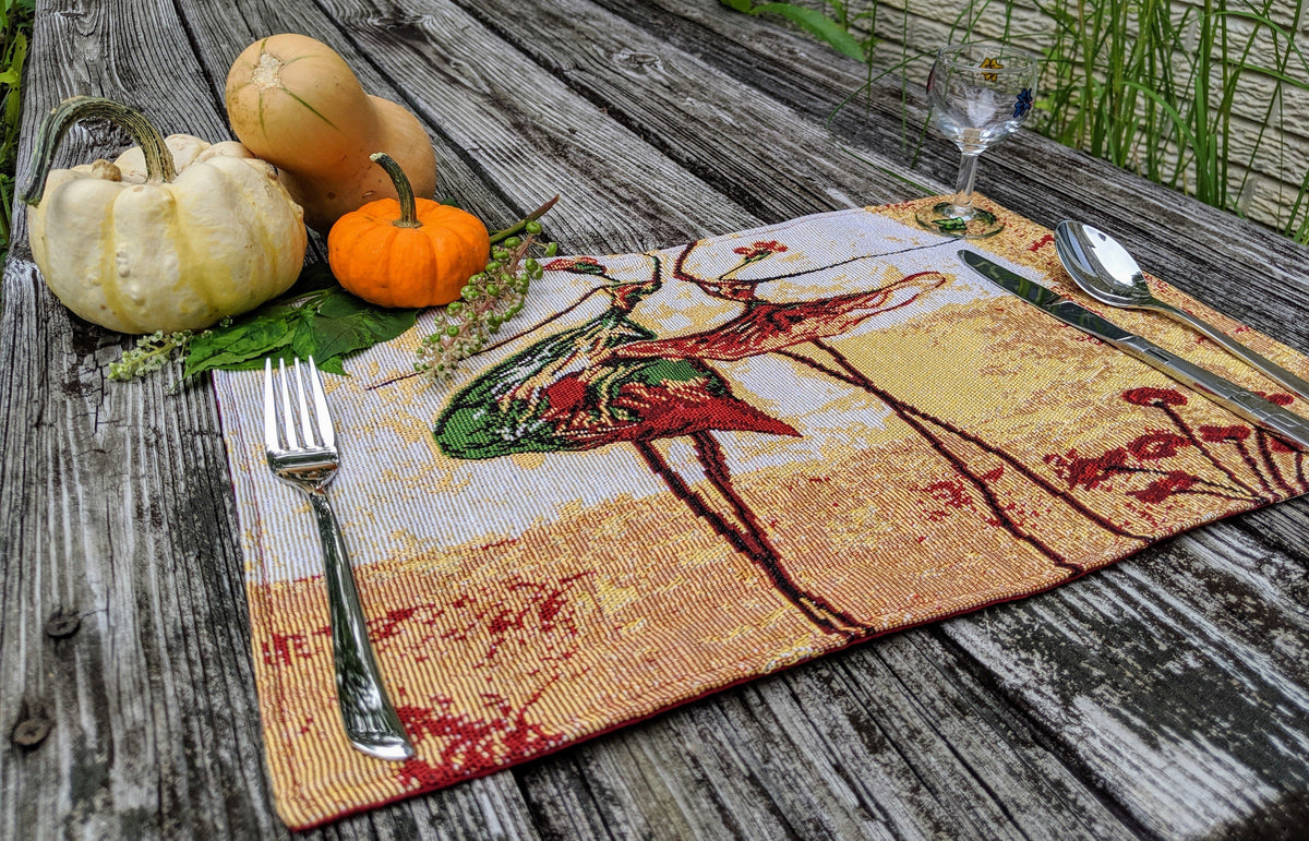 Abstract Ballet Dancers Woven Tapestry Placemat Set – view 5
